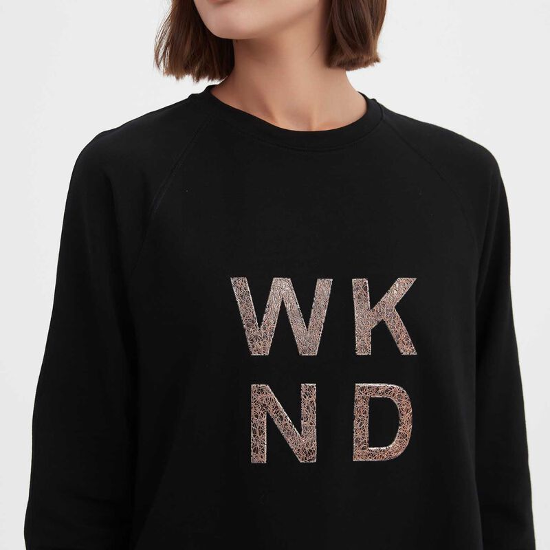 TIRELLI Embossed Metallic Weekend Sweatshirt image number 2